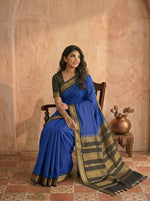 Navy Blue Kalyani Cotton Saree 