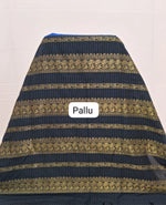 Navy Blue Kalyani Cotton Saree pallu