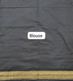 Navy Blue Kalyani Cotton Saree blouse