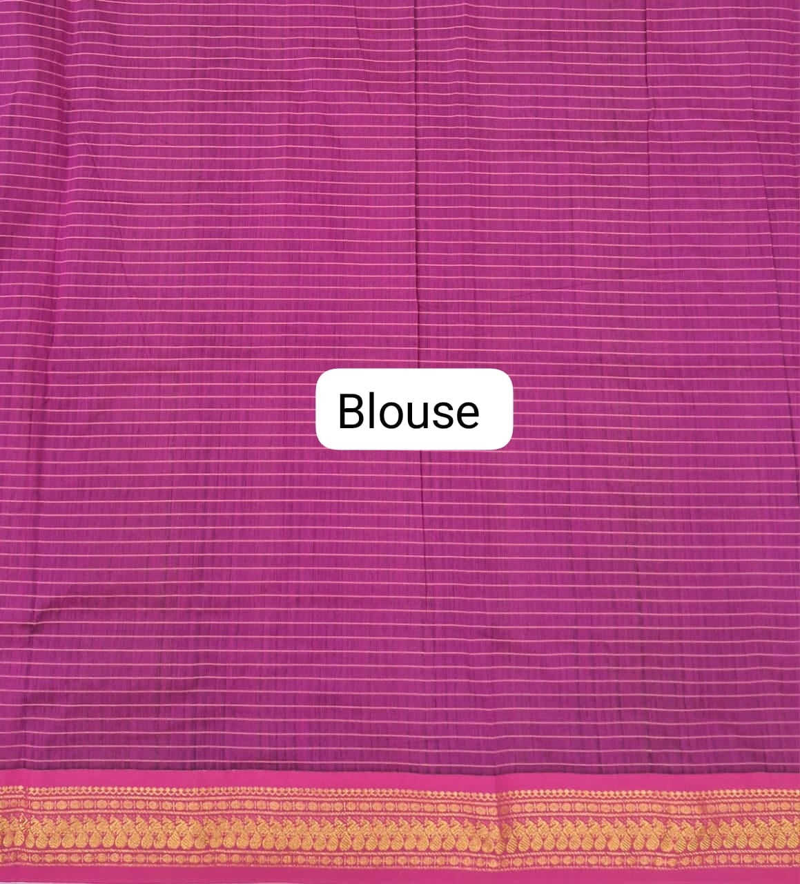 Blue Kalyani Cotton Saree blouse