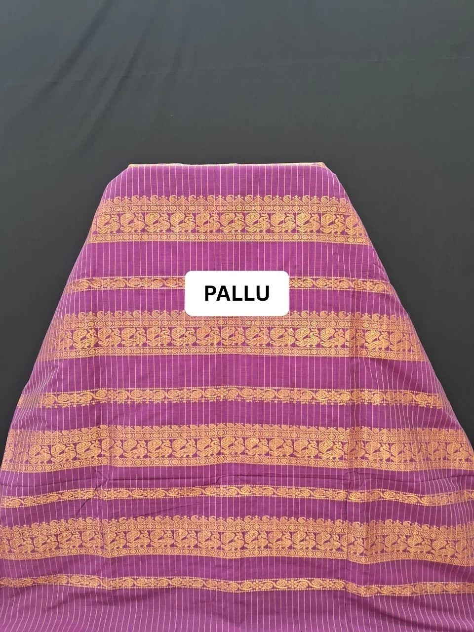 Parrot Green Kalyani Cotton Saree pallu