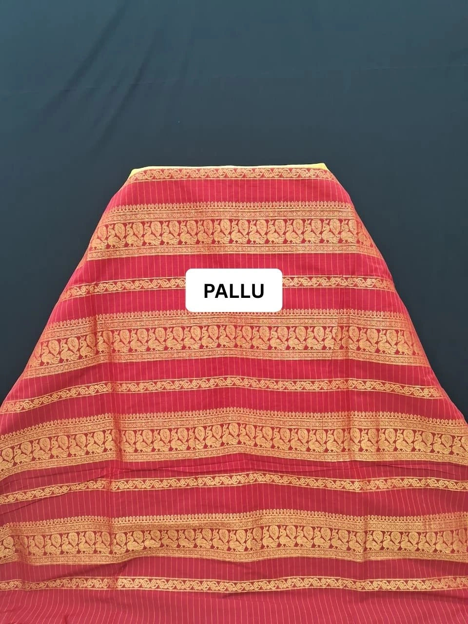 Mango Yellow Kalyani Cotton Saree pallu