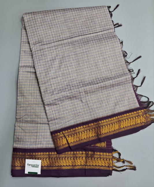 Grey Kalyani Cotton Saree