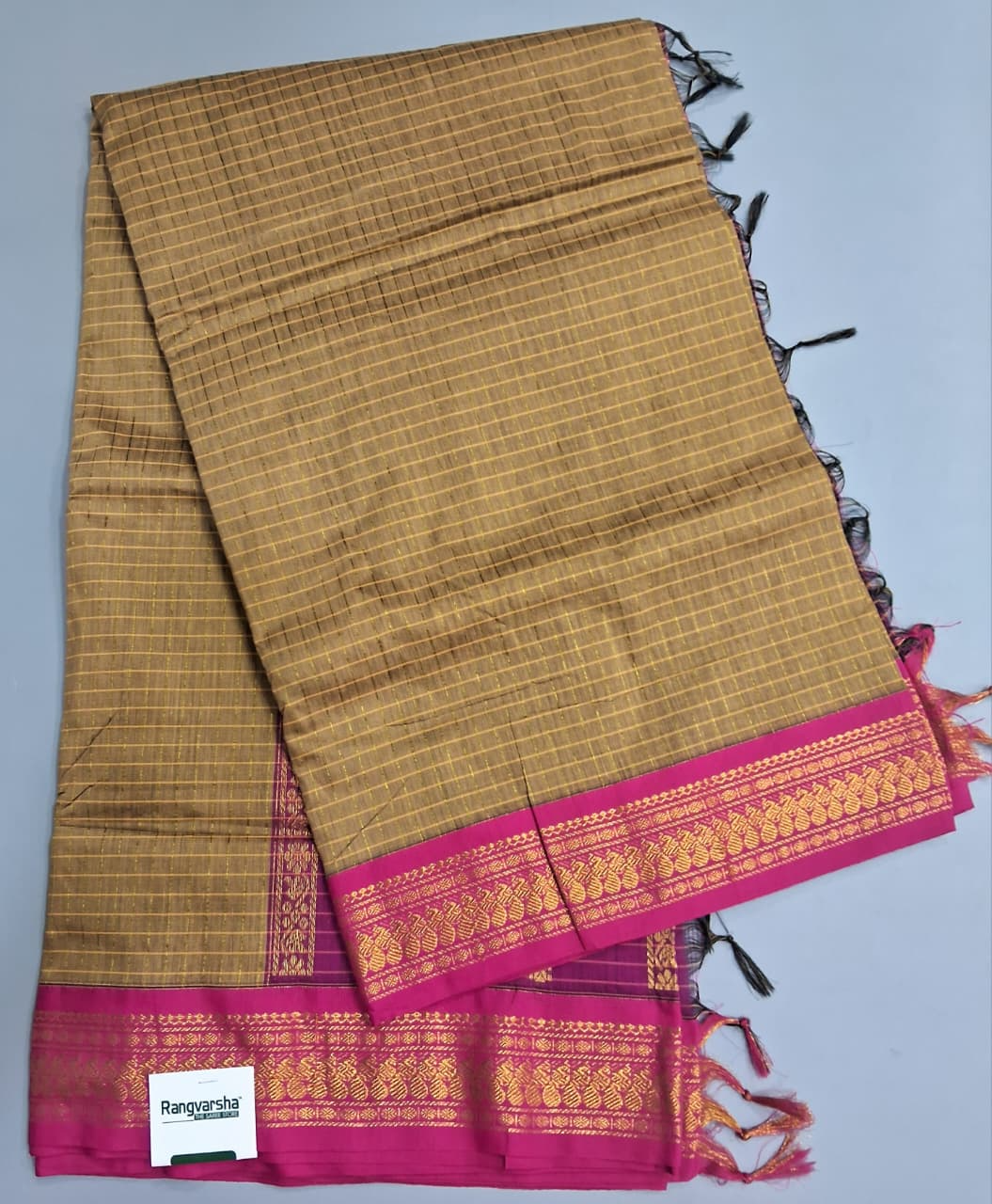 Sand Brown Kalyani Cotton Saree