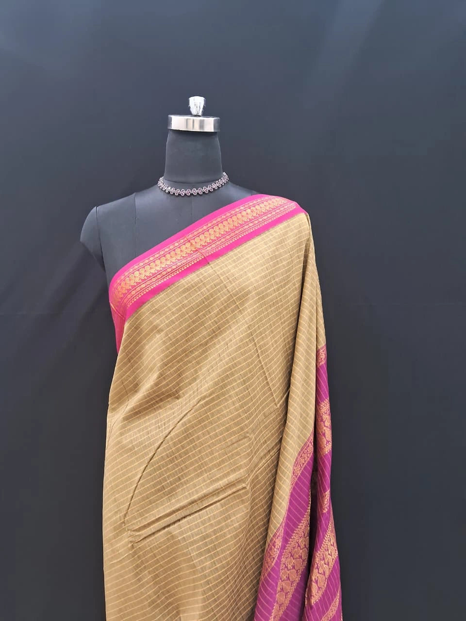 Sand Brown Kalyani Cotton Saree  