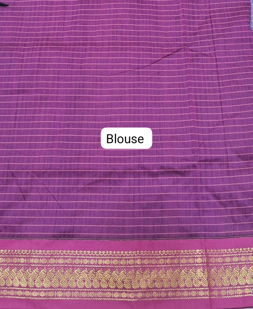 Lavender Kalyani Cotton Saree blouse