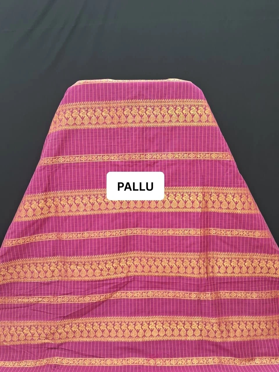 Lavender Kalyani Cotton Saree pallu