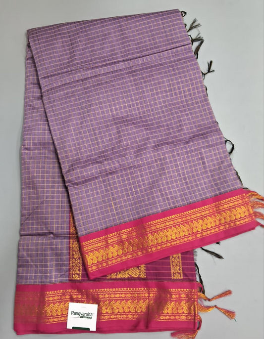 Lavender Kalyani Cotton Saree