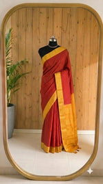 Fire Red Kalyani Cotton Saree