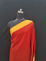Fire Red Kalyani Cotton Saree  