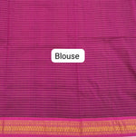 Dark Blue Kalyani Cotton Saree blouse