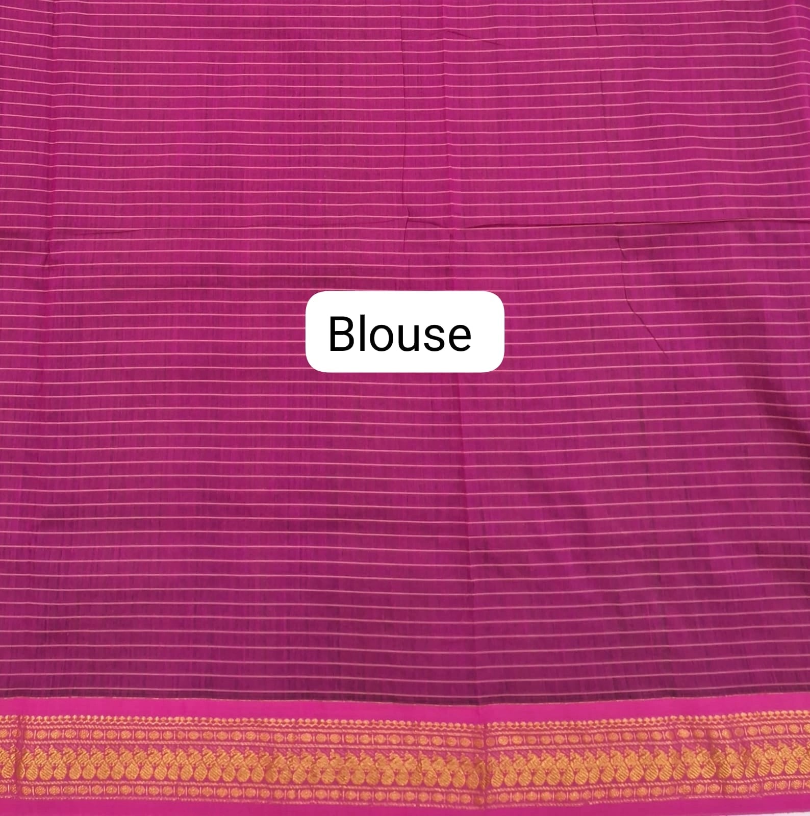 Dark Blue Kalyani Cotton Saree blouse