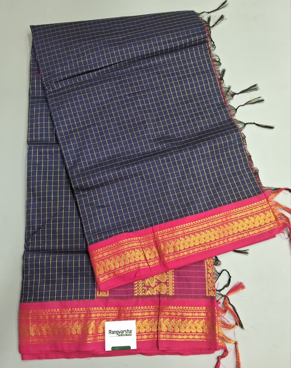 Dark Blue Kalyani Cotton Saree