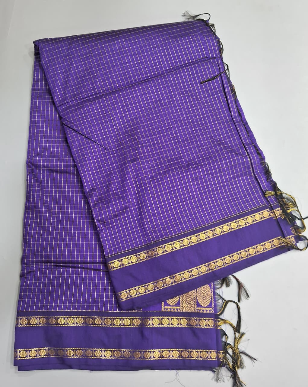 Navy Blue Kalyani Cotton Saree