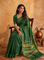 Bottle Green Kalyani Cotton Saree 