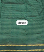 Bottle Green Kalyani Cotton Saree blouse