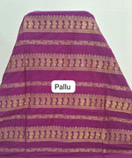 Handwoven Navy Blue Kalyani Cotton Saree pallu