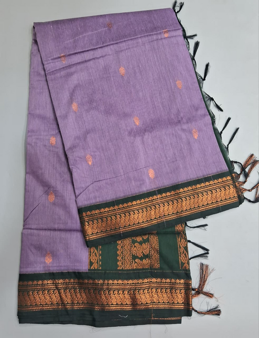 Lavender Kalyani Cotton Saree