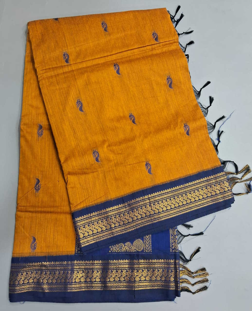 Mango Yellow Kalyani Cotton Saree
