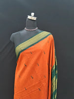 Dark Orange Kalyani Cotton Saree 