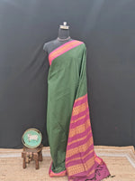 Bottle Green Kalyani Cotton Saree