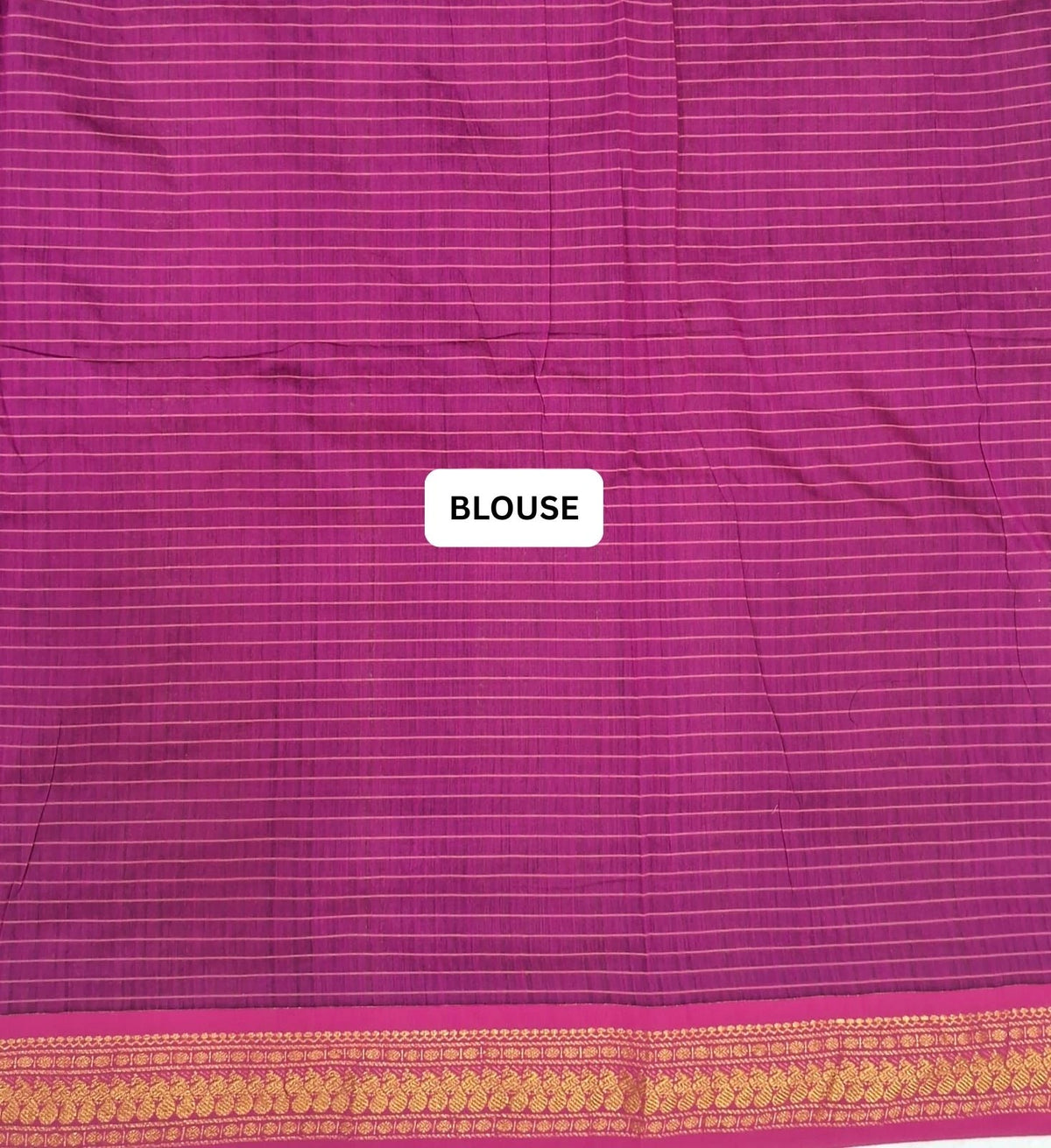 Bottle Green Kalyani Cotton Saree blouse