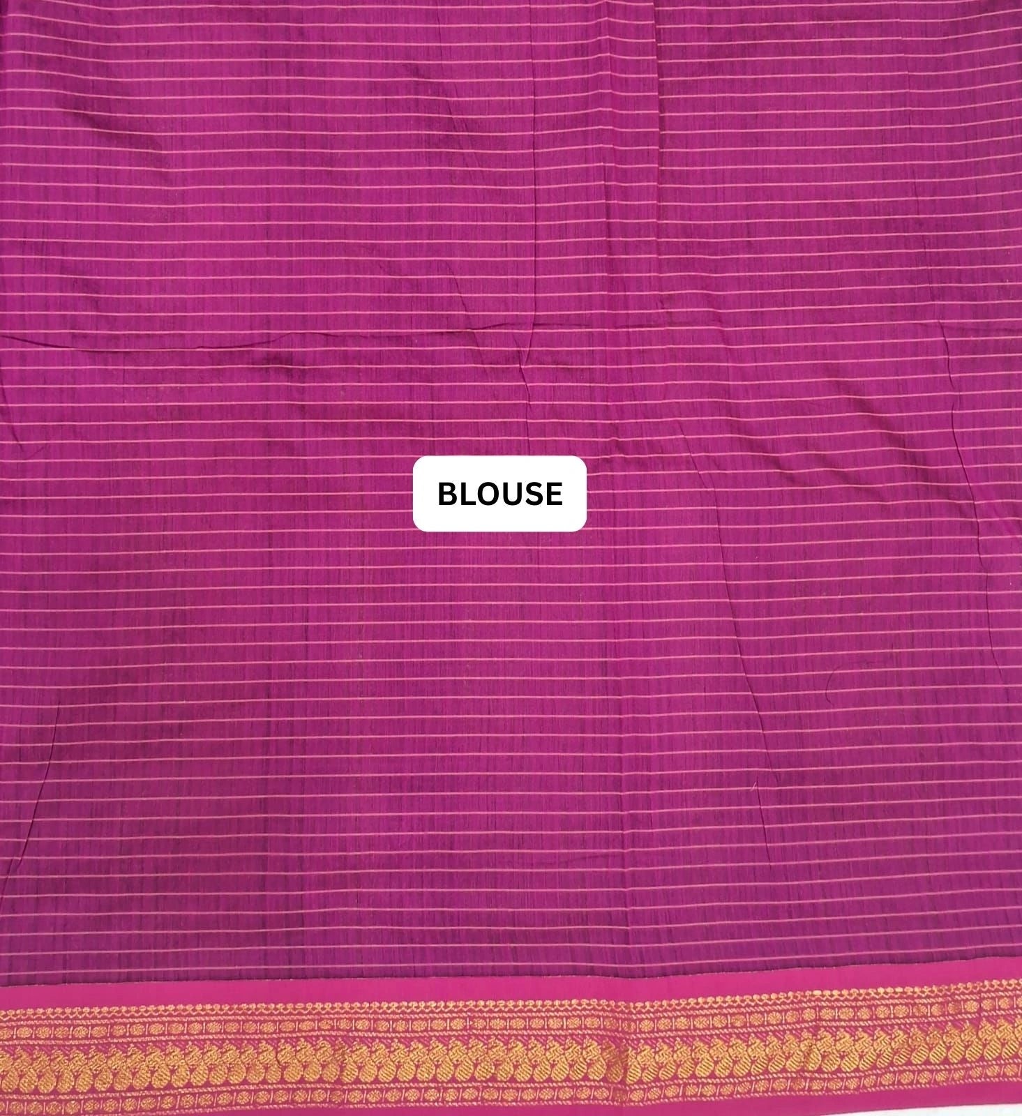 Bottle Green Kalyani Cotton Saree blouse