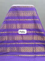 Light Purple Kalyani Cotton Saree pallu