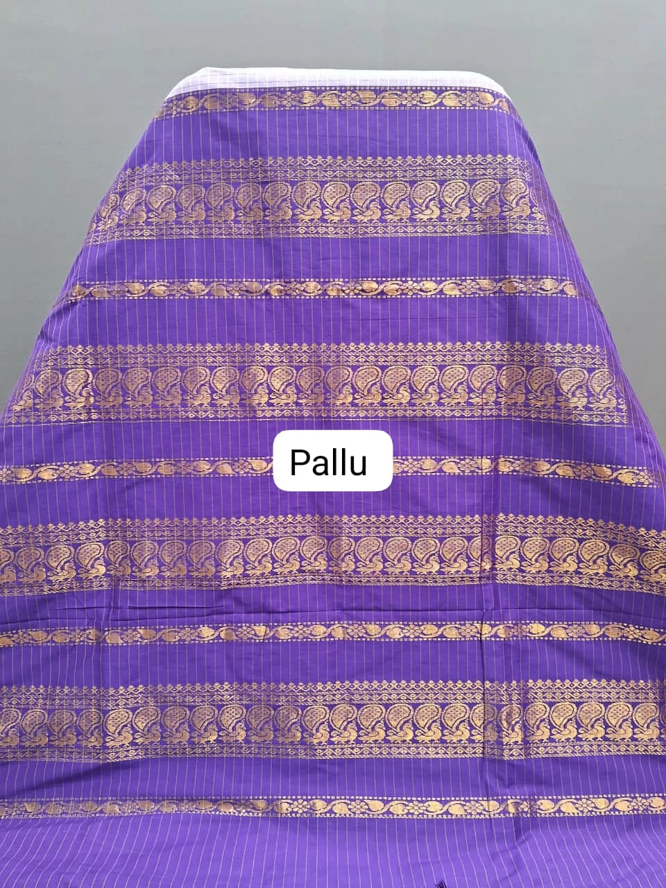Light Purple Kalyani Cotton Saree pallu