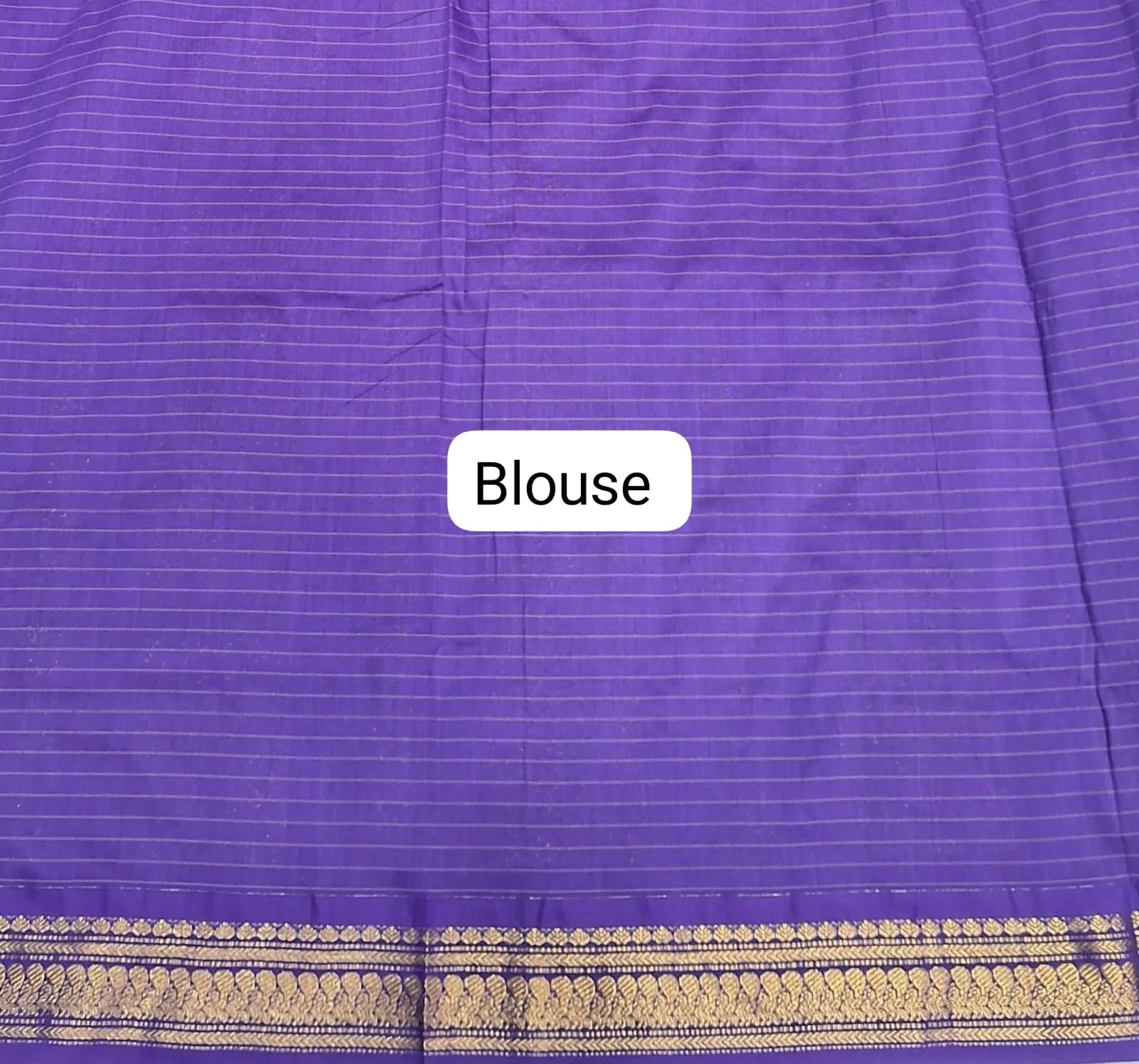 Light Purple Kalyani Cotton Saree blouse