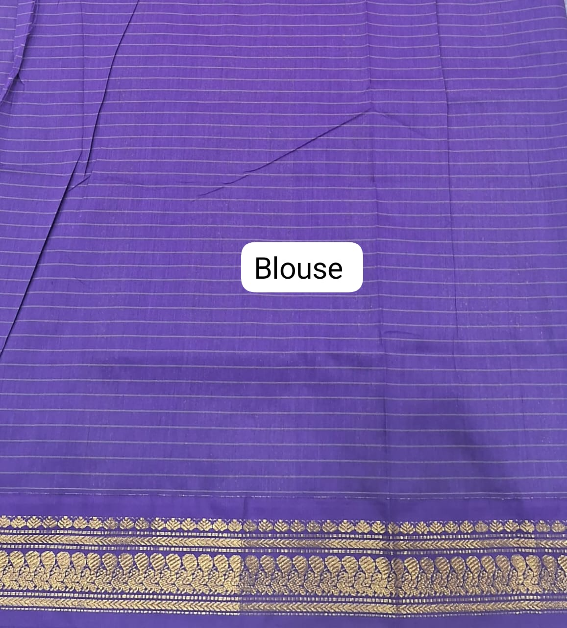 Light Purple Kalyani Cotton Saree blouse