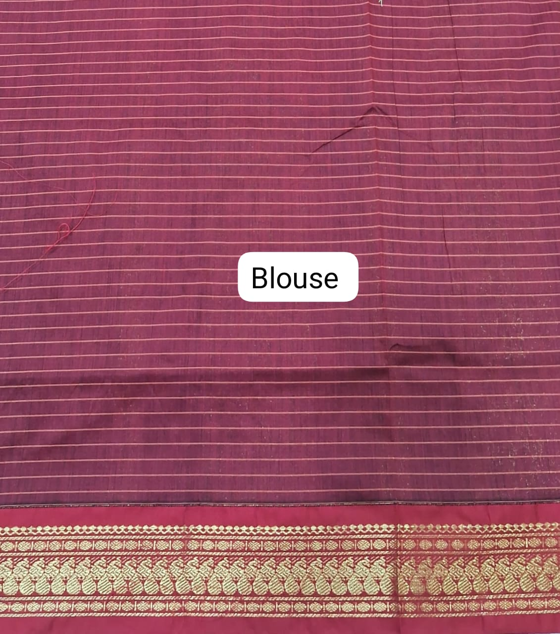 Leaf Green Kalyani Cotton Saree blouse