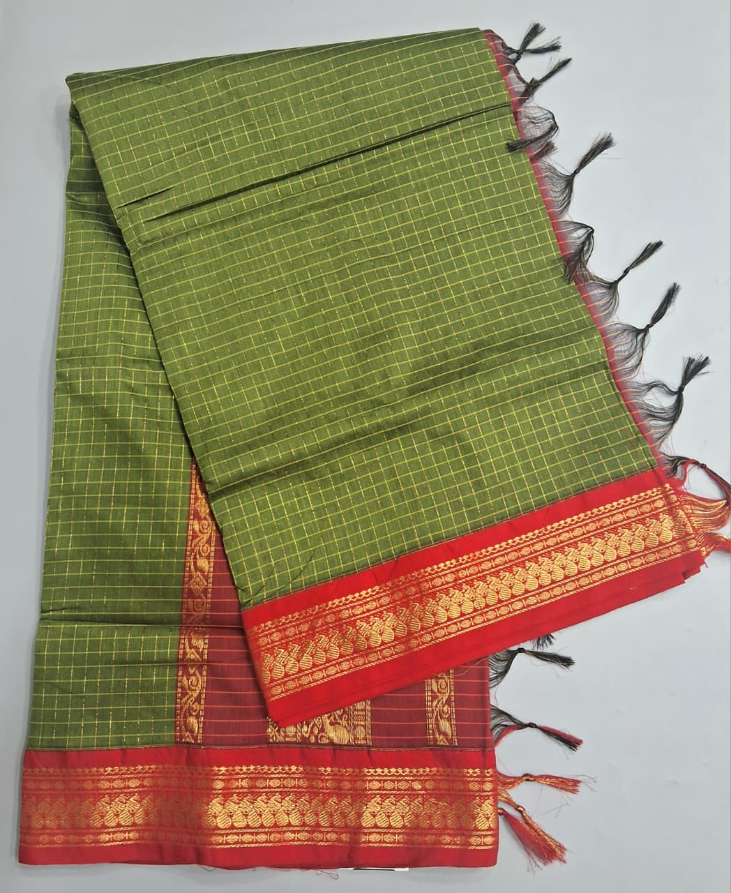 Leaf Green Kalyani Cotton Saree
