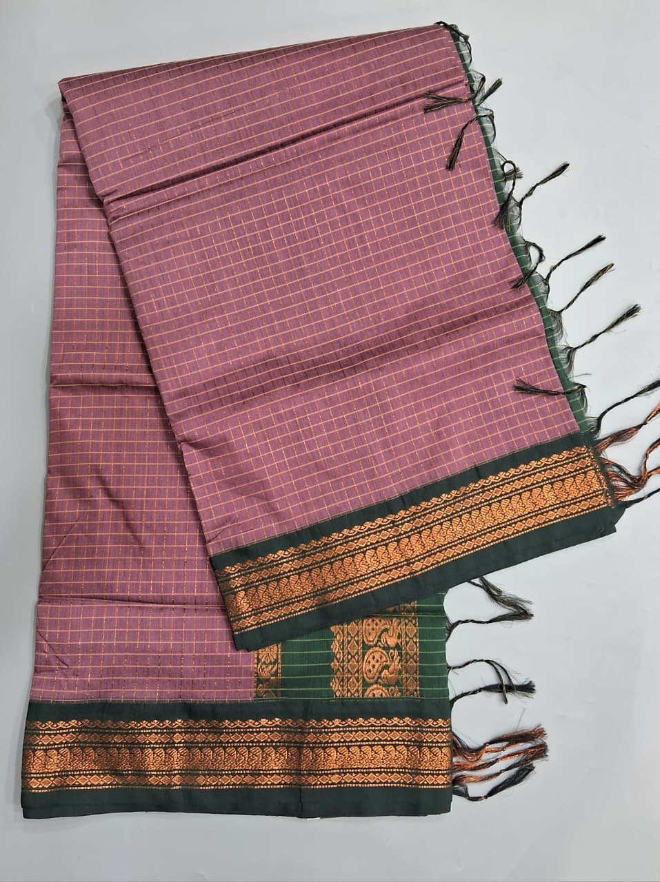 Onion Pink Kalyani Cotton Saree