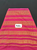 Dark brown Kalyani cotton saree Pallu