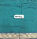 Elegant parrot green Kalyani cotton saree Blouse