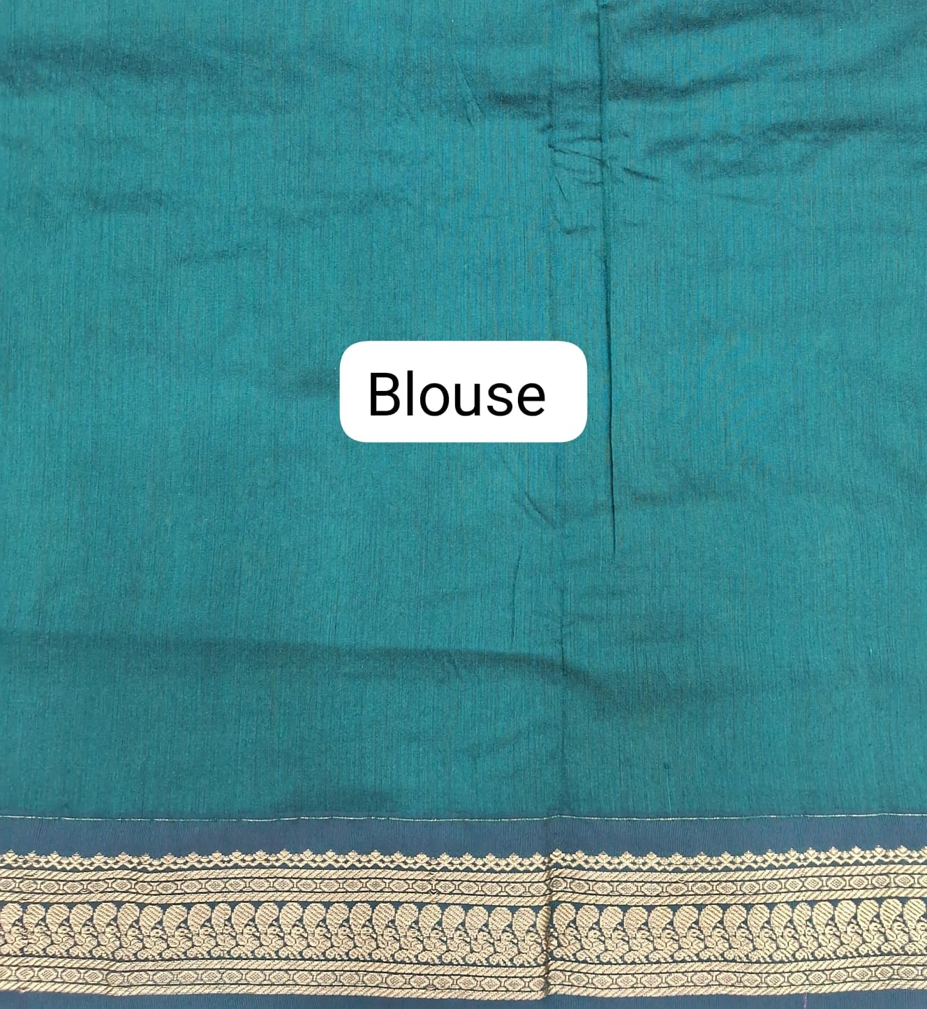 Exquisite dark green Kalyani cotton saree Blouse