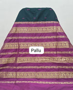 Stunning Black Kalyani Cotton Saree pallu