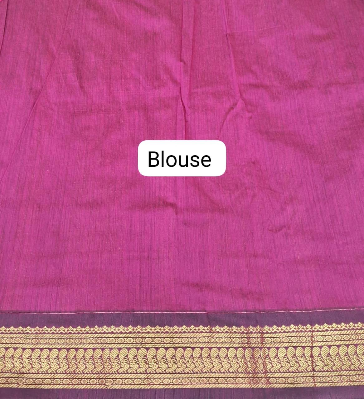 Stunning Black Kalyani Cotton Saree blouse