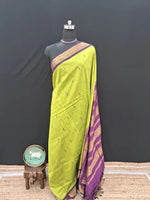 Bright Green Kalyani Cotton Saree