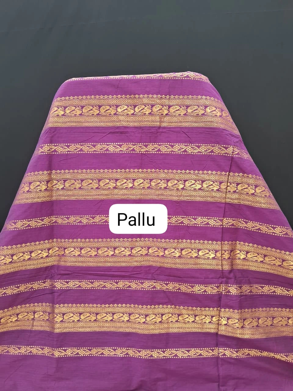 Bright Green Kalyani Cotton Saree Pallu