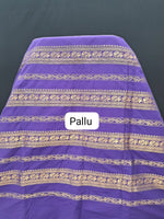 Lavender Kalyani cotton saree Pallu
