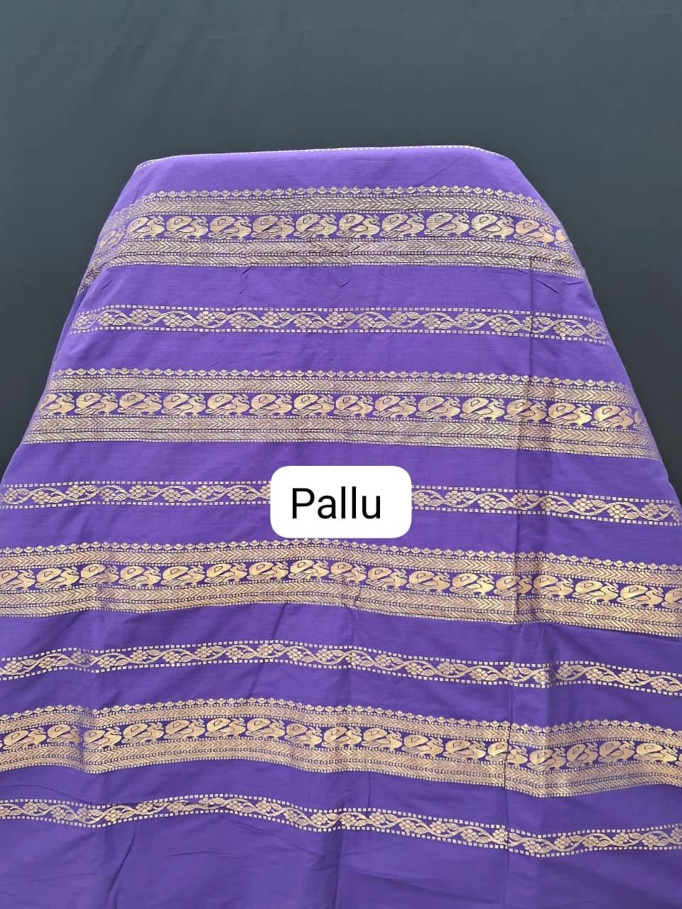 Lavender Kalyani cotton saree Pallu