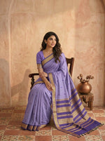 Lavender Kalyani cotton saree 