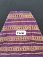 Mustard yellow checked Kalyani cotton saree Pallu