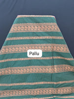 Onion pink checked Kalyani cotton saree Pallu