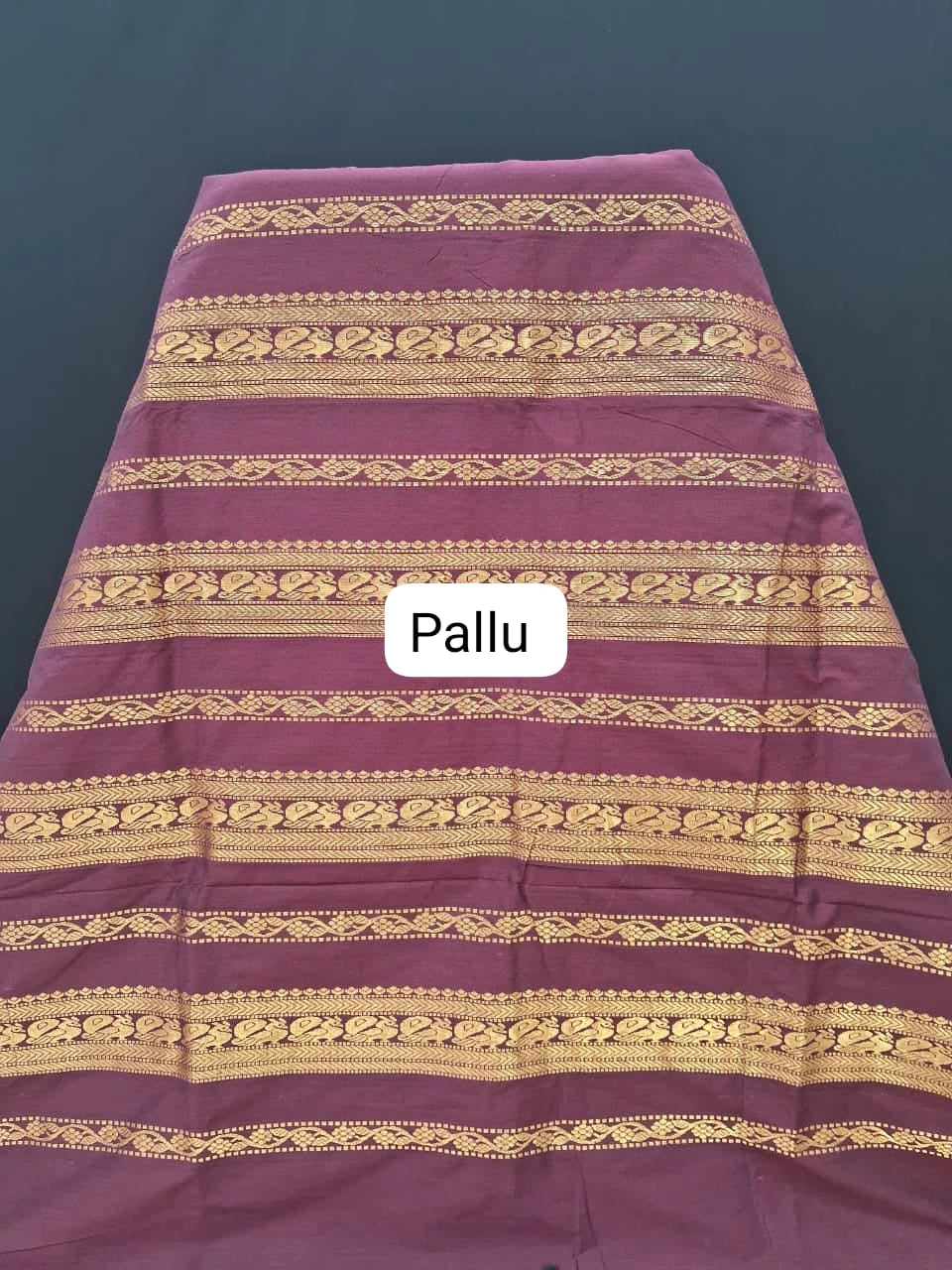 Maroon Kalyani cotton saree  Pallu