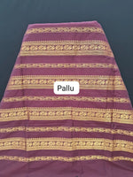 Maroon Kalyani cotton saree  Pallu