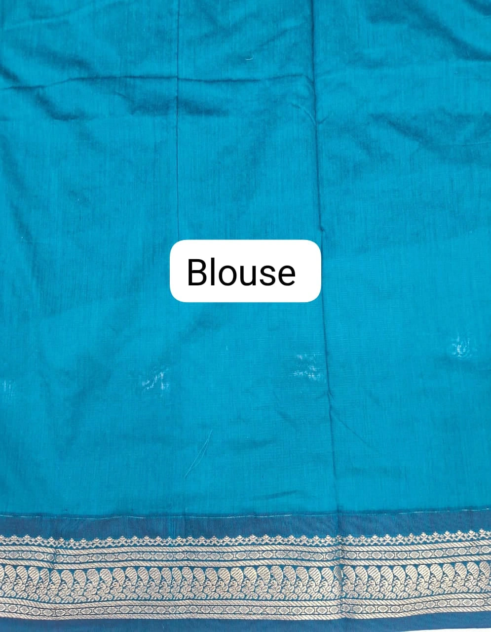 Sea green Kalyani cotton saree Blouse