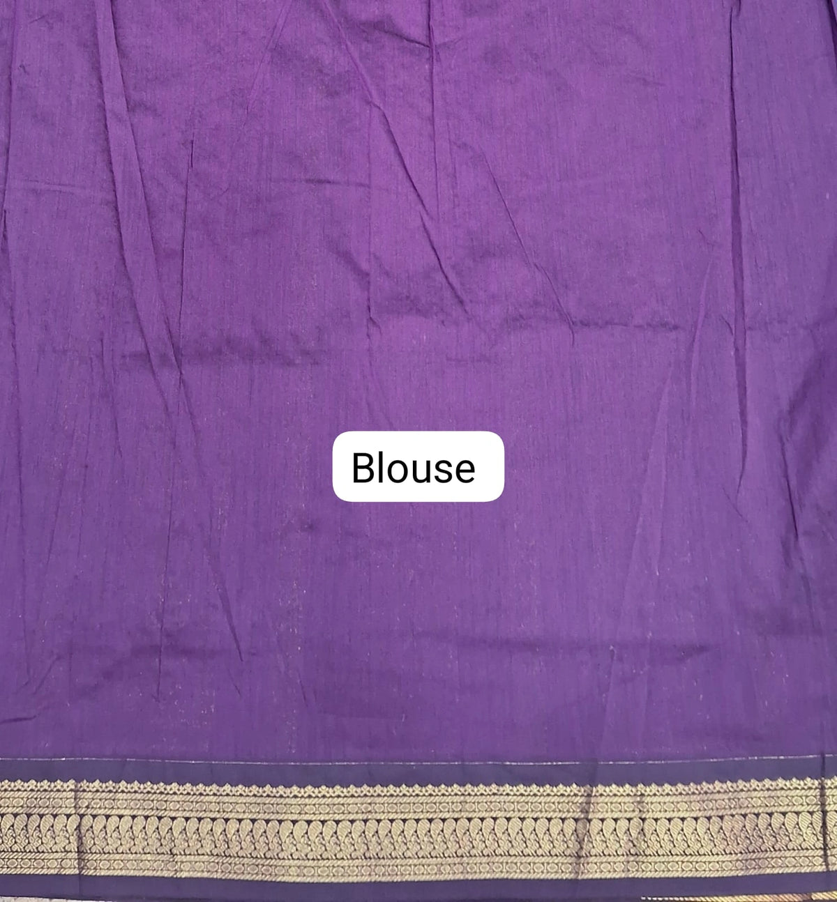Caribbean Blue Kalyani Cotton Saree Blouse